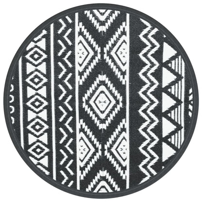 Outdoor Carpet ARAKIL Black Ø120 cm PP