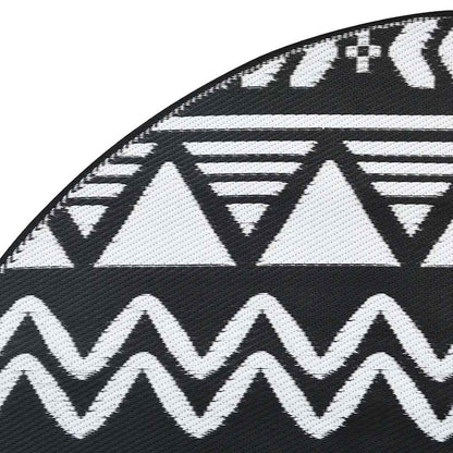 Outdoor Carpet ARAKIL Black Ø120 cm PP
