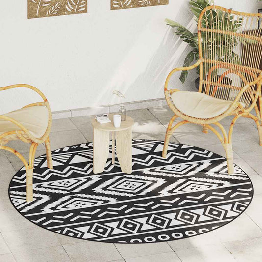 Outdoor Carpet ARAKIL Black Ø200 cm PP