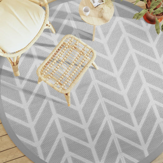 Outdoor Carpet ARAKIL Grey Ø200 cm PP