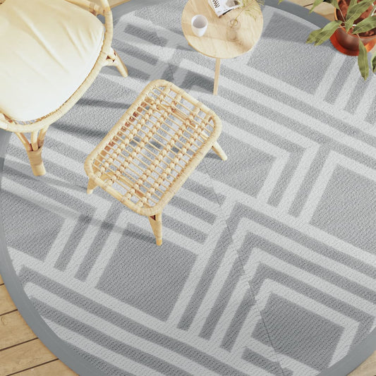 Outdoor Carpet ARAKIL Grey Ø200 cm PP