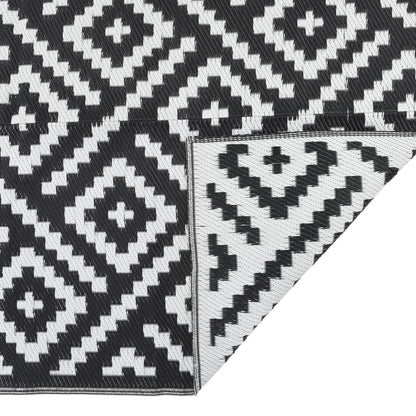 Outdoor Carpet ARAKIL White and Black 160x230 cm PP