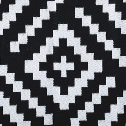 Outdoor Carpet ARAKIL White and Black 160x230 cm PP