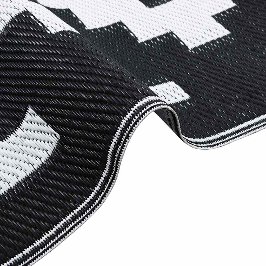 Outdoor Carpet ARAKIL White and Black 190x290 cm PP