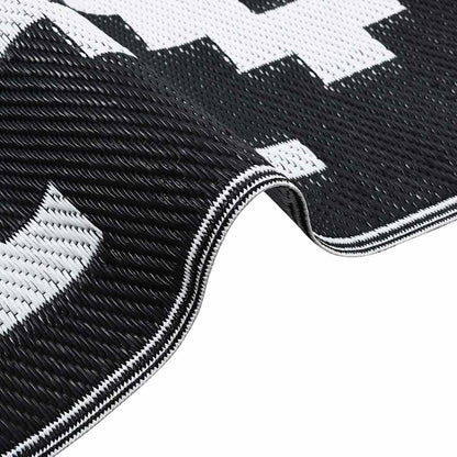 Outdoor Carpet ARAKIL White and Black 190x290 cm PP