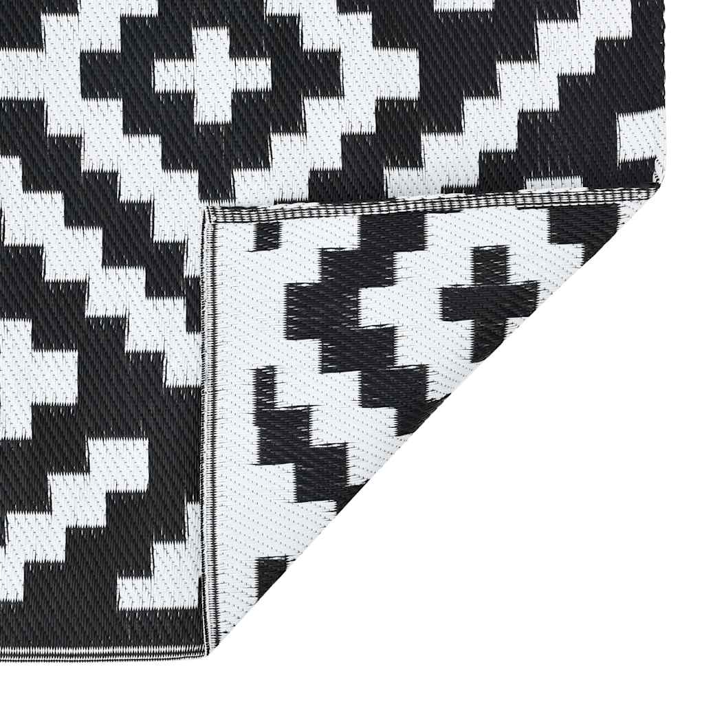 Outdoor Carpet ARAKIL White and Black 190x290 cm PP