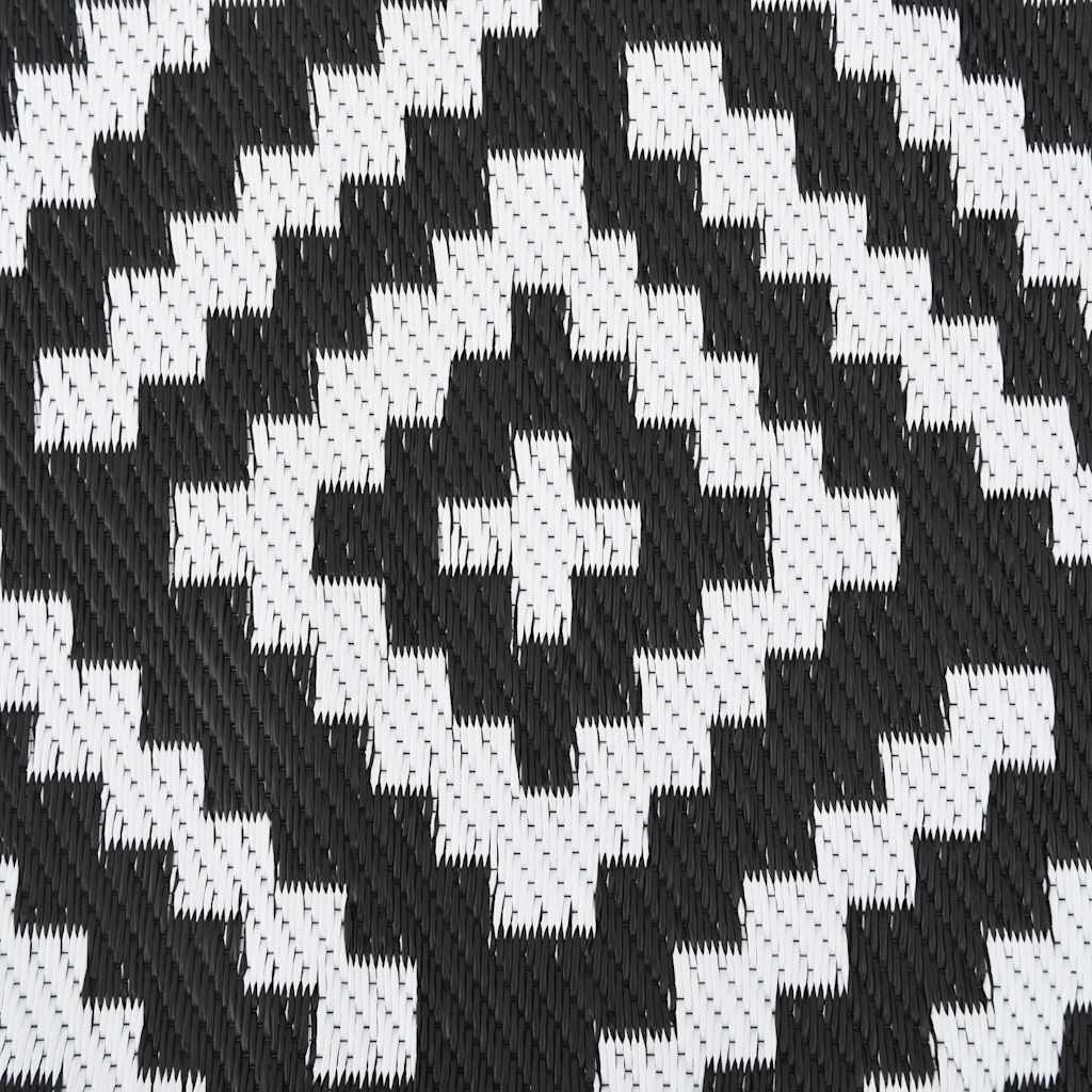 Outdoor Carpet ARAKIL White and Black Ø120 cm PP