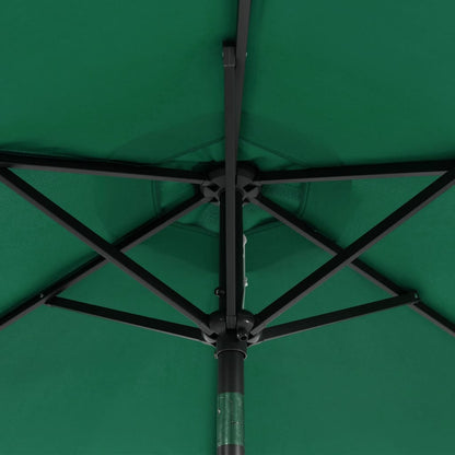 Garden Parasol with Steel Pole Green 225x225x212 cm