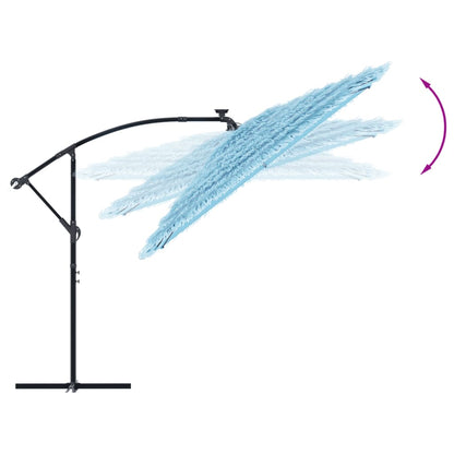 Garden Parasol with Steel Pole Blue 290x290x238 cm