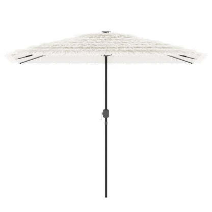 Garden Parasol with Steel Pole White 300x200x250 cm