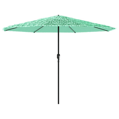 Garden Parasol with Steel Pole Green 388x388x248 cm