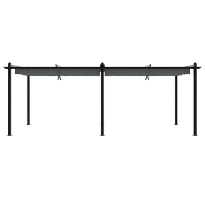 Garden Gazebo with Retractable Roof Anthracite 3x6 m Aluminium
