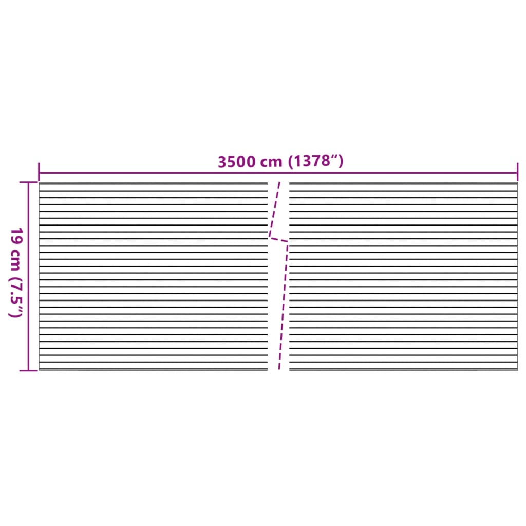 Garden Privacy Screen Marble Gravel Look Grey 35x0,19 m PVC