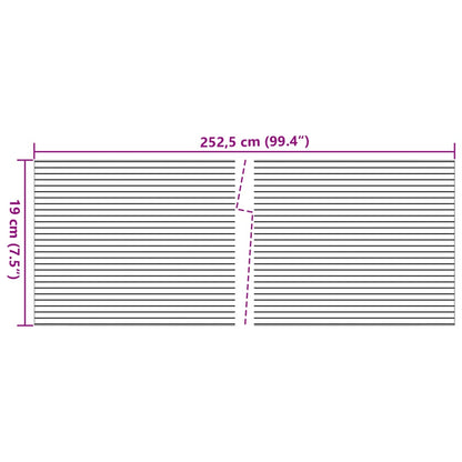 Garden Privacy Screens 10 pcs Stone Grey 252.5x19 cm PVC