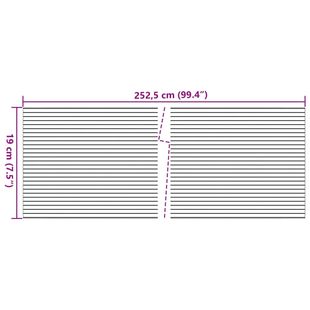 Garden Privacy Screens 10 pcs Grey 252.5x19 cm PVC