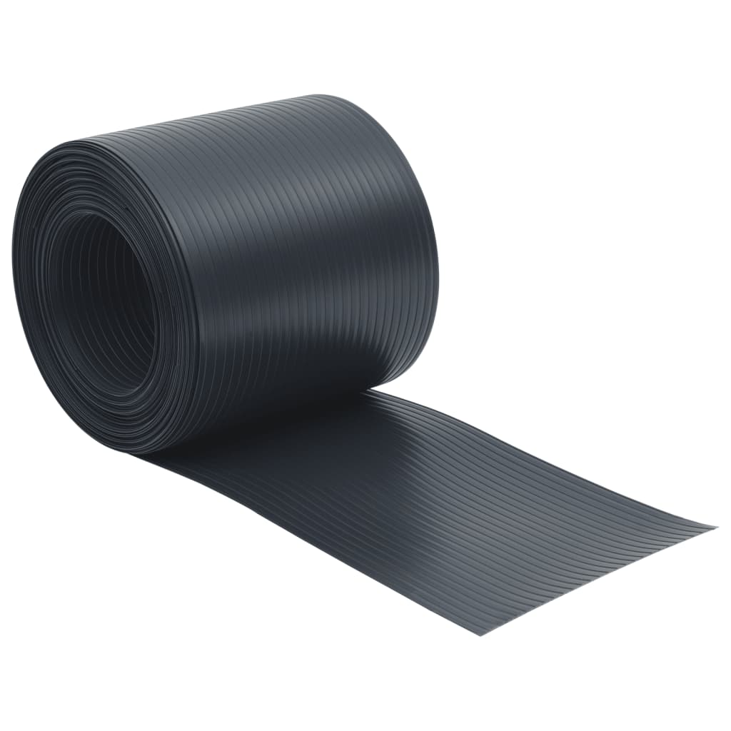 Garden Privacy Screens 10 pcs Black 252.5x19 cm PVC