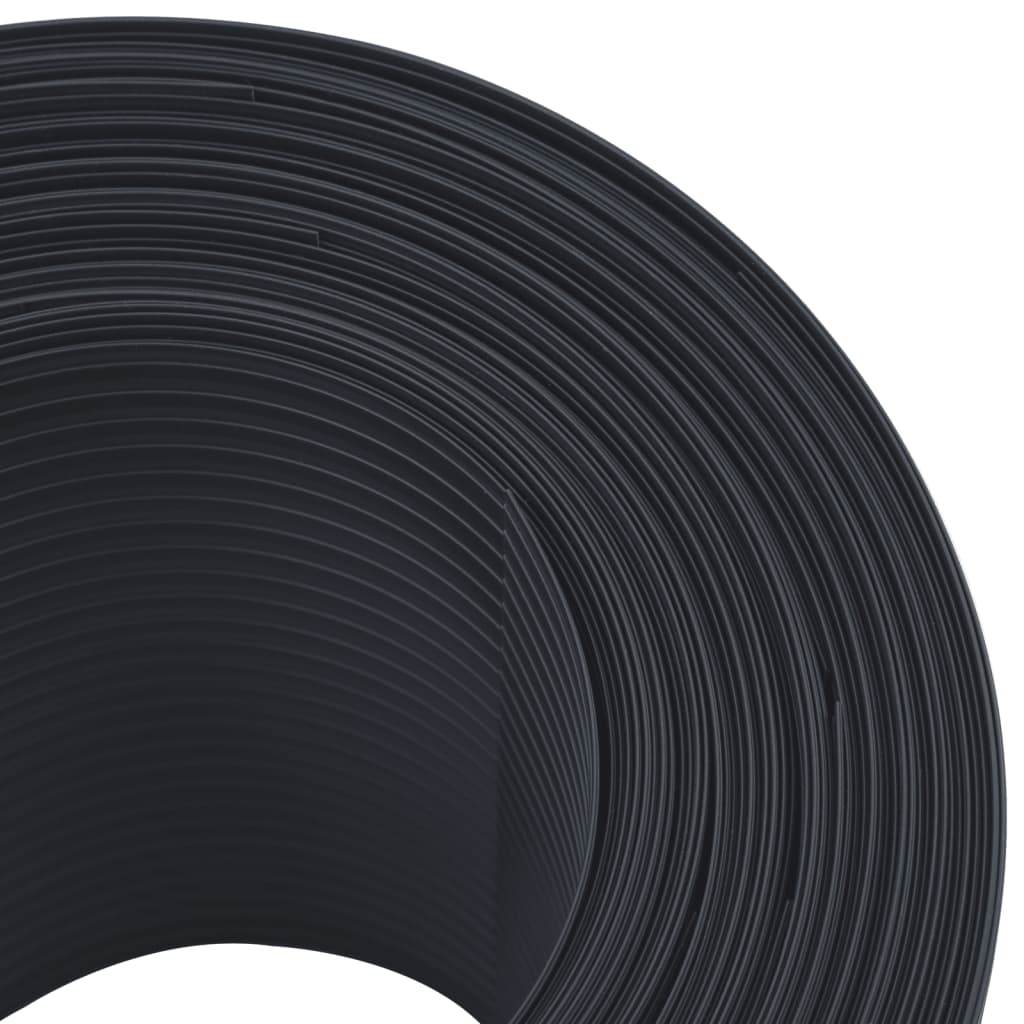 Garden Privacy Screens 10 pcs Black 252.5x19 cm PVC