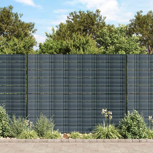 Garden Privacy Screens 10 pcs Black 252.5x19 cm PVC