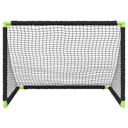 Kids' Football Goal Foldable Black 90x64x64 cm