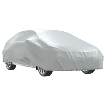 Car Cover for Sedan with Buckle Straps Full Silver L