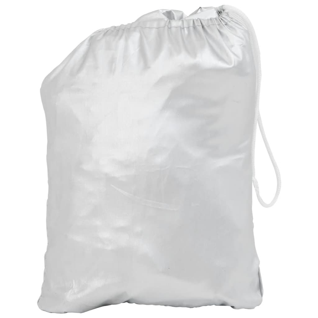 Half Car Cover with Hooks Silver L