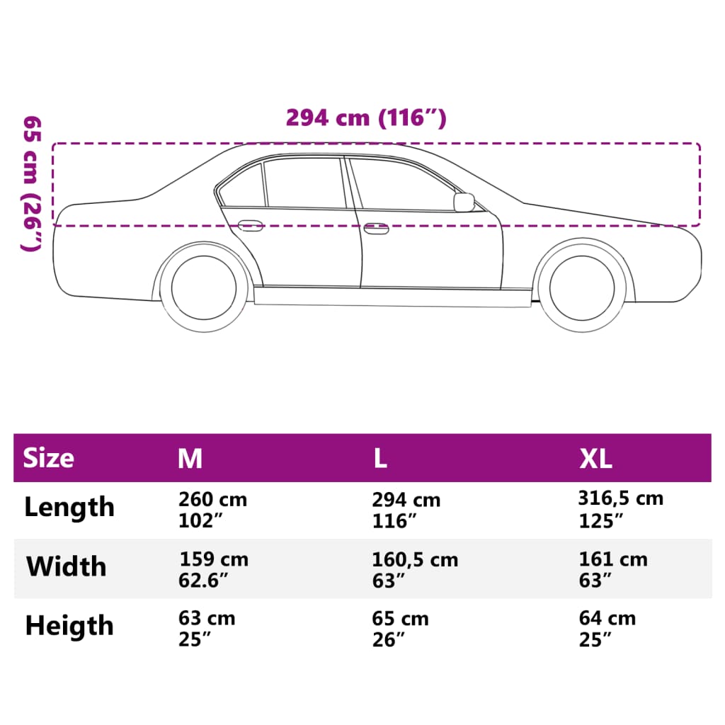 Half Car Cover with Hooks Silver L