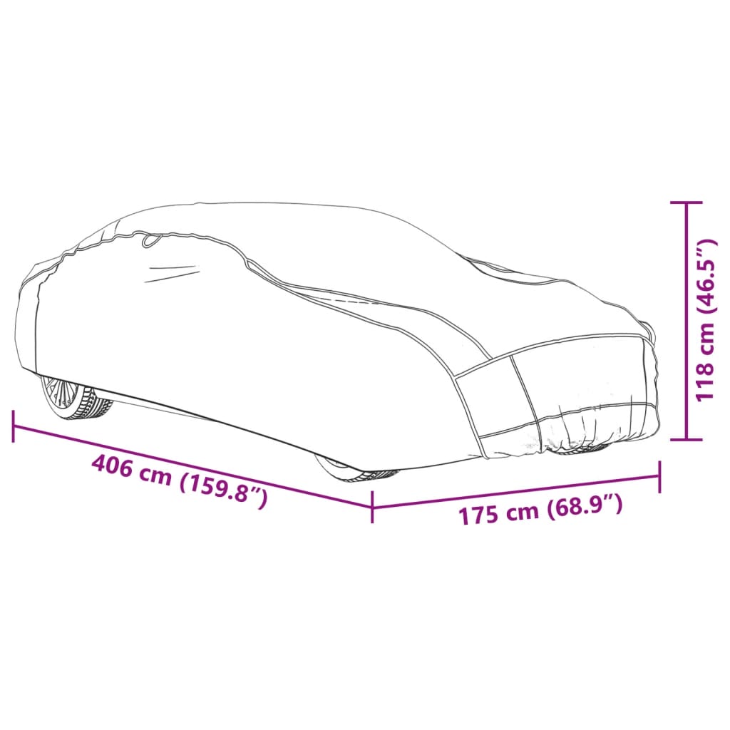 Car Cover for Sedan Hail Protection Full S Grey and Silver