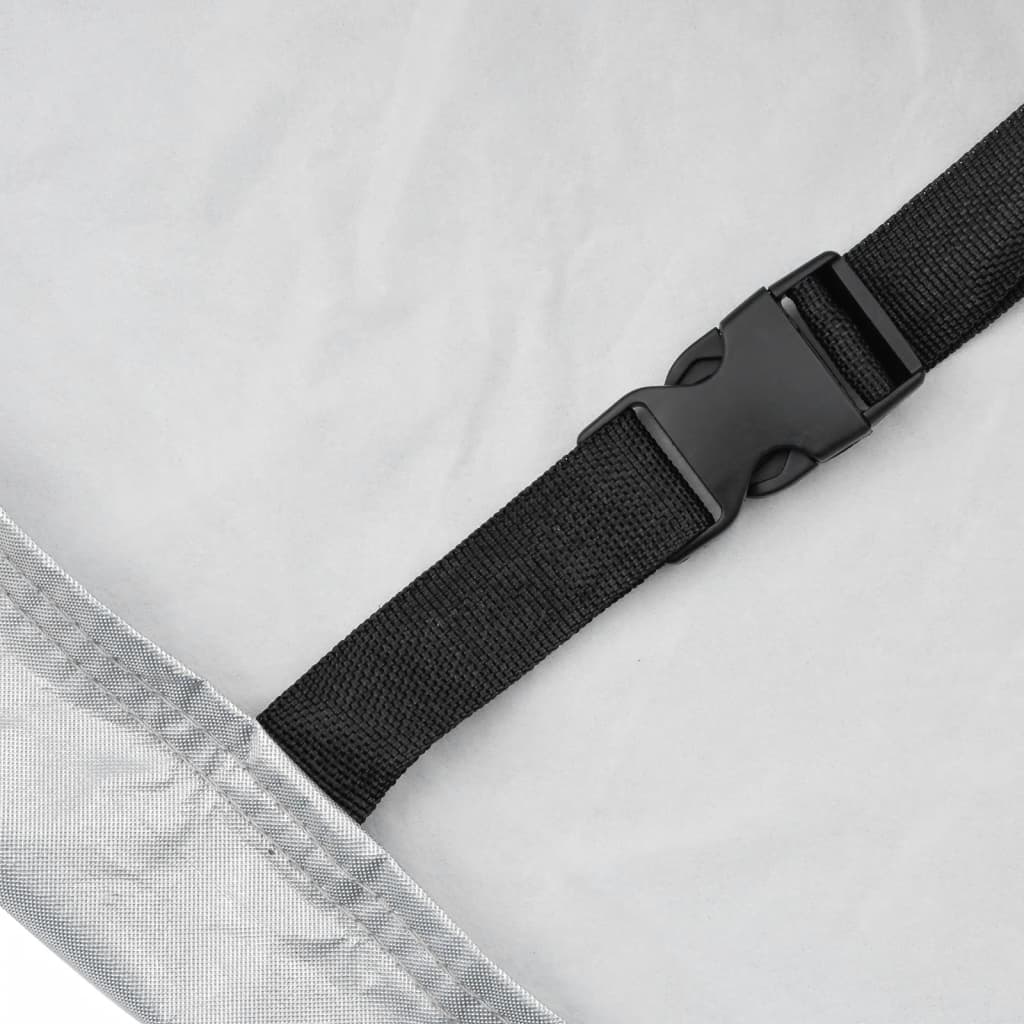 Car Cover for Sedan with Buckle Straps Full Silver XXL PEVA