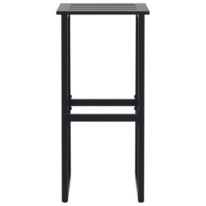 11 Piece Garden Bar Set Black Powder-coated Steel