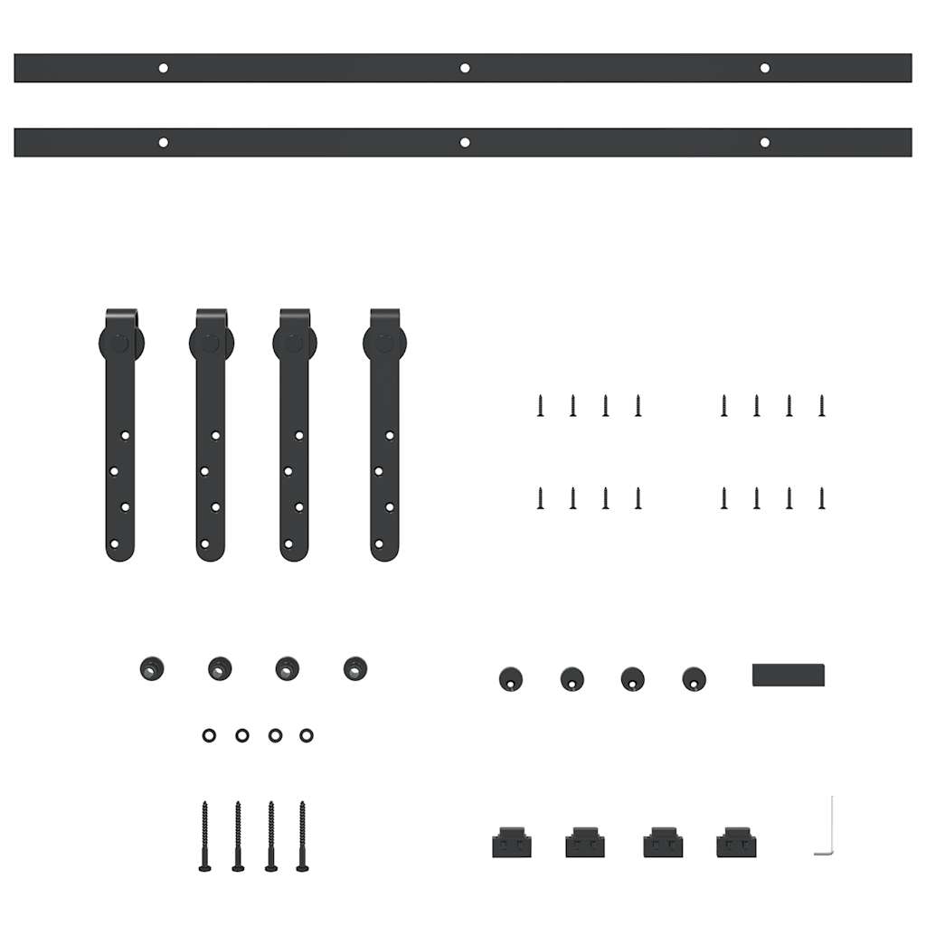Sliding Cabinet Door Kit 152 cm Carbon Steel