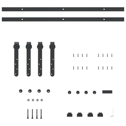 Sliding Cabinet Door Kit 152 cm Carbon Steel