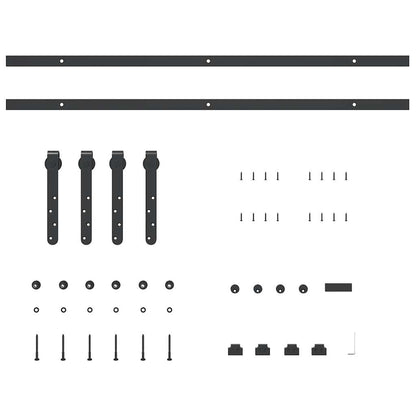  Sliding Cabinet Door Kit 183 cm Carbon Steel