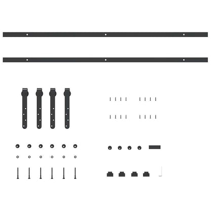  Sliding Cabinet Door Kit 213 cm Carbon Steel