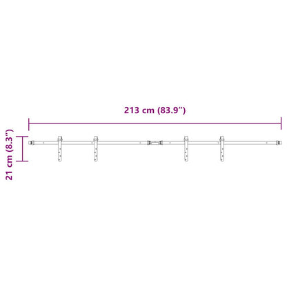  Sliding Cabinet Door Kit 213 cm Carbon Steel