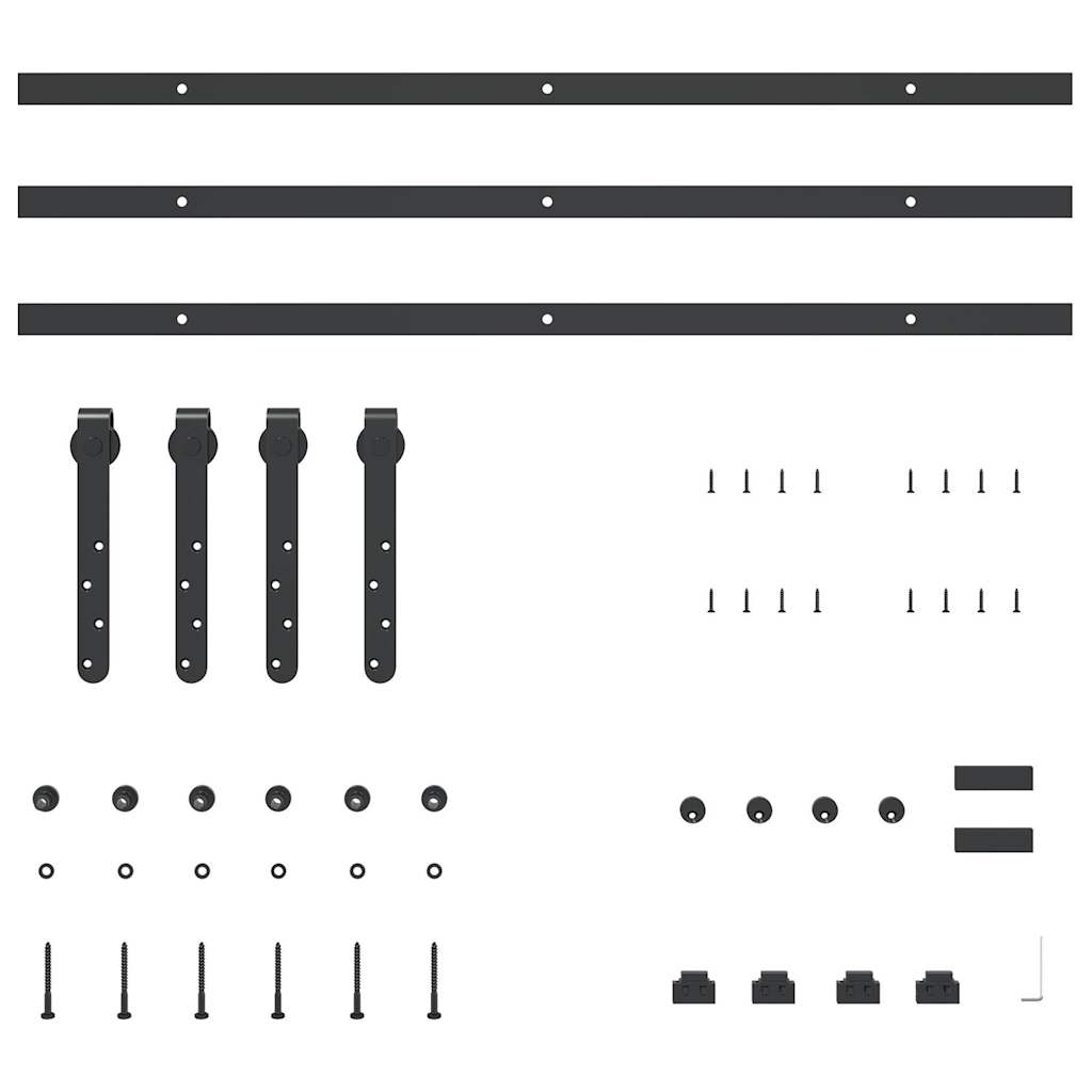  Sliding Cabinet Door Kit 244 cm Carbon Steel