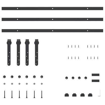  Sliding Cabinet Door Kit 244 cm Carbon Steel