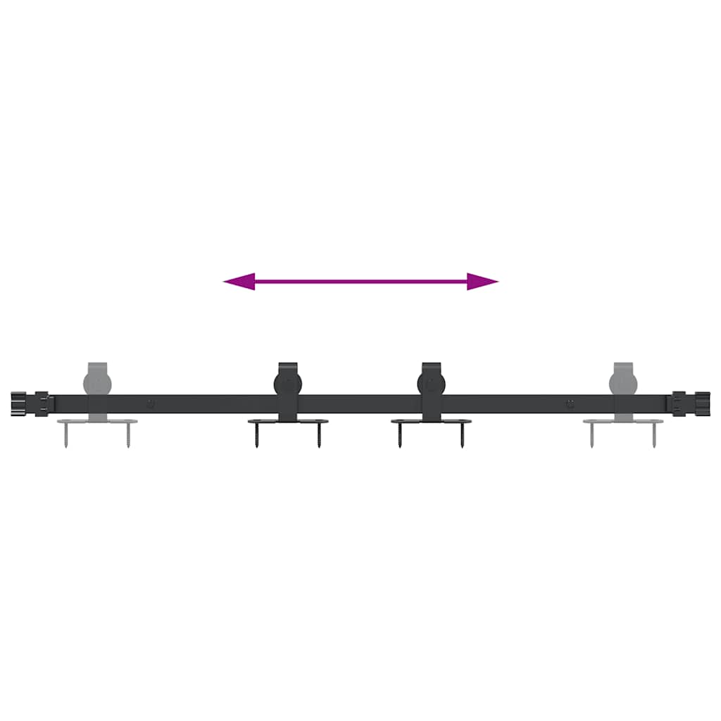 Sliding Cabinet Door Kit 91 cm Carbon Steel