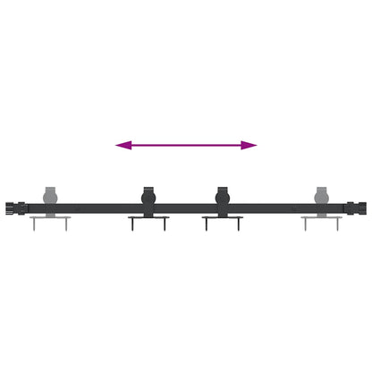 Sliding Cabinet Door Kit 91 cm Carbon Steel