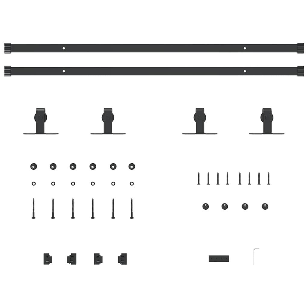  Sliding Cabinet Door Kit 183 cm Carbon Steel