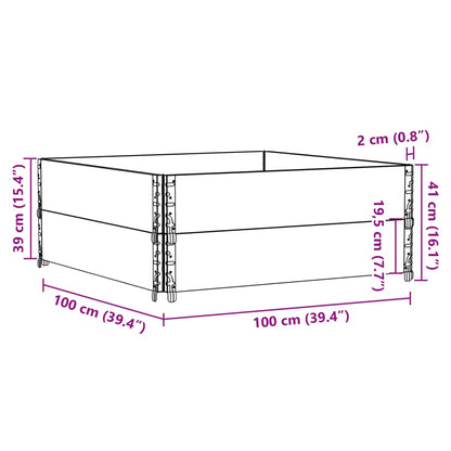 Garden Planter 100x100 cm Solid Wood Pine