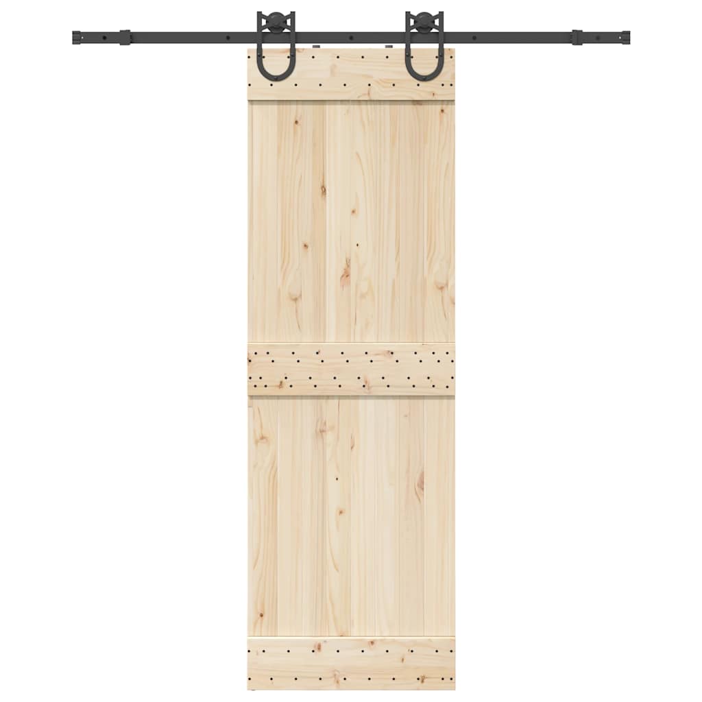 Sliding Door Hardware Kit 183 cm Steel Black