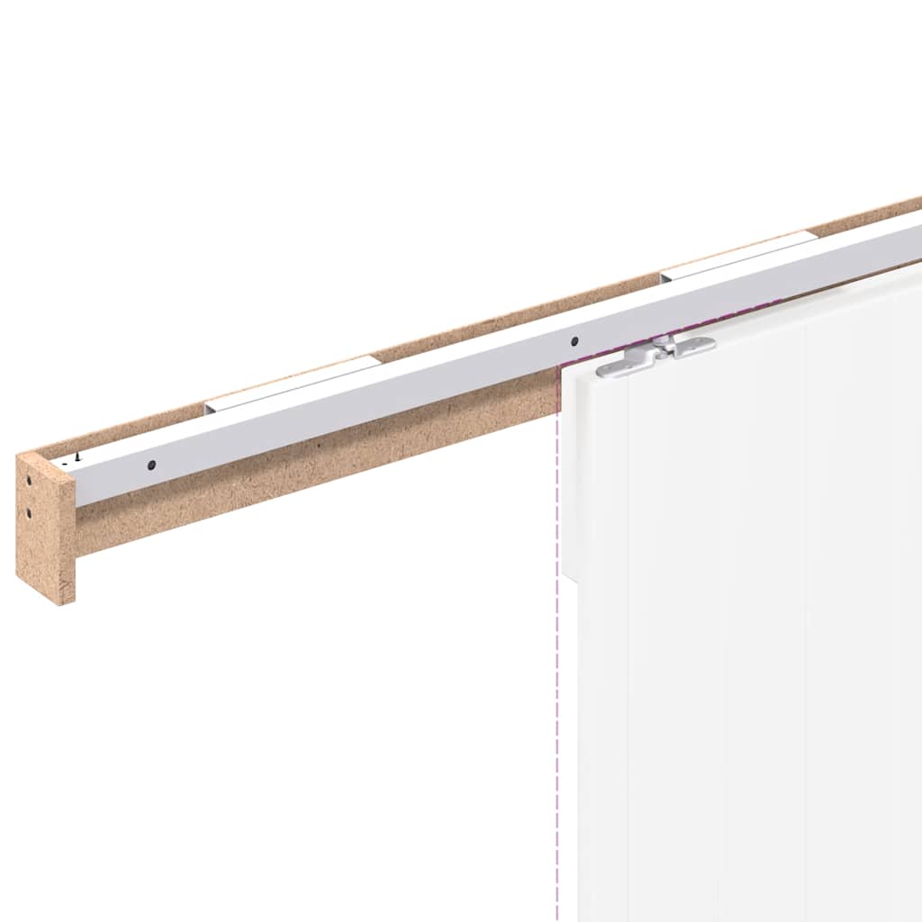 Sliding Door Hardware Kit 200 cm Aluminium Alloy Sliver