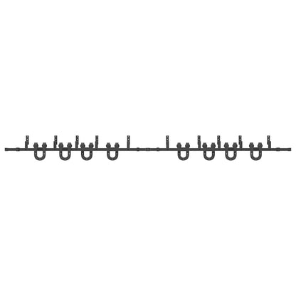 Sliding Door Hardware Kit 400 cm Steel Black
