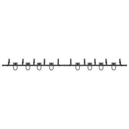 Sliding Door Hardware Kit 366 cm Steel Black