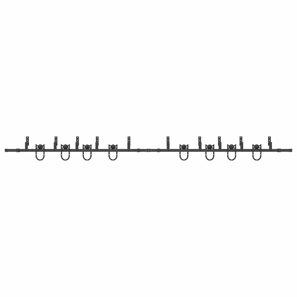 Sliding Door Hardware Kit 400 cm Steel Black