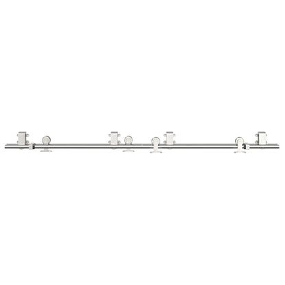 Sliding Door Hardware Kit 183 cm Stainless Steel Silver