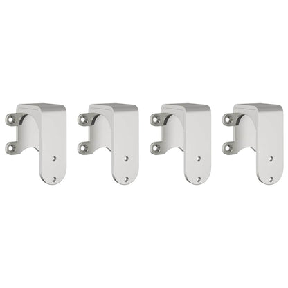 Sliding Door Hardware Kit 366 cm Stainless Steel Silver