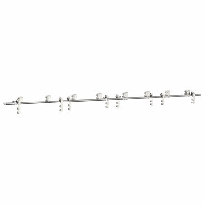 Sliding Door Hardware Kit 366 cm Stainless Steel Silver