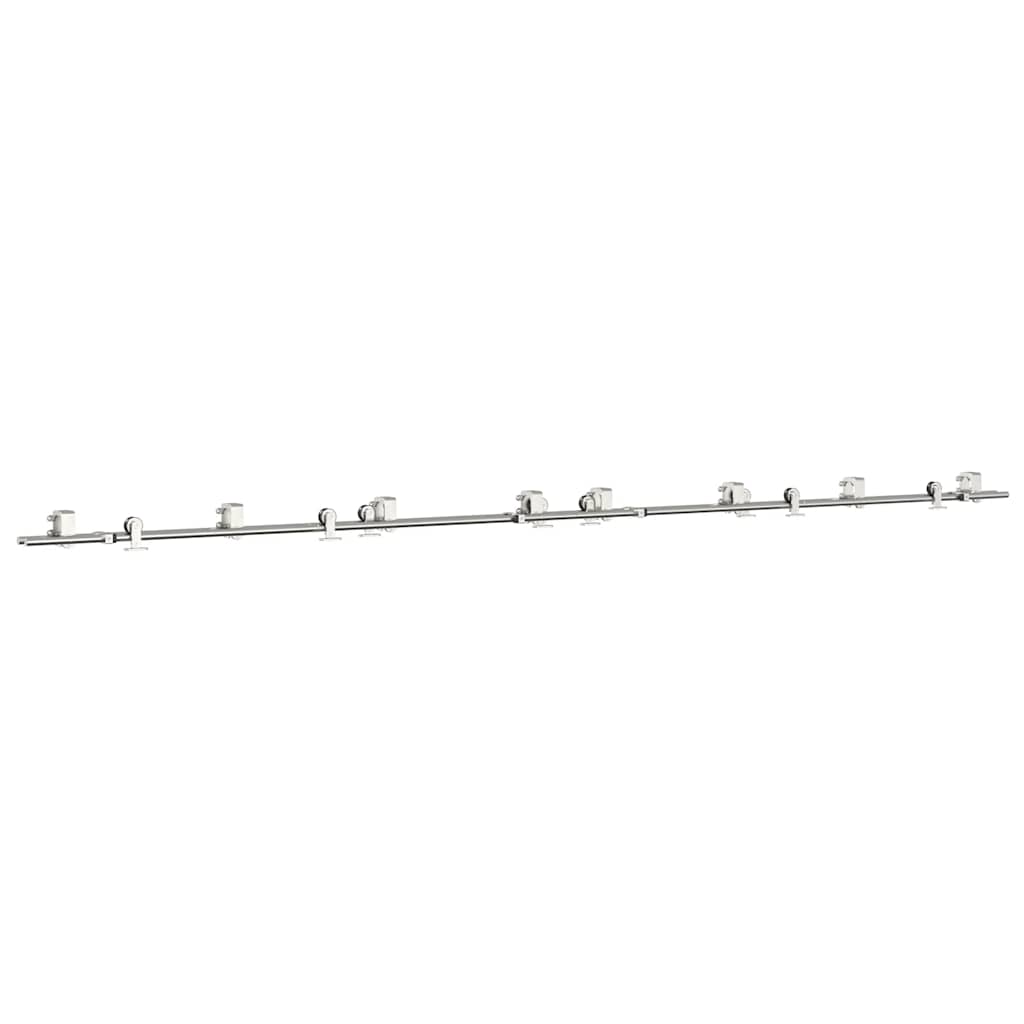 Sliding Door Hardware Kit 400 cm Stainless Steel Silver