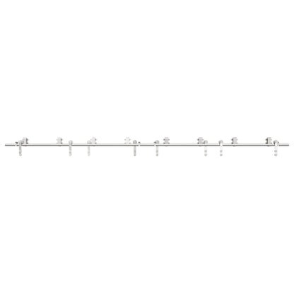 Sliding Door Hardware Kit 366 cm Stainless Steel Silver